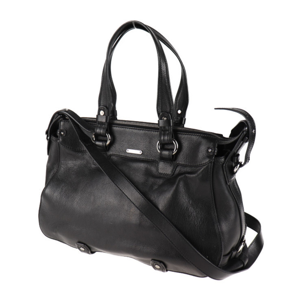 CELINE Celine handbag leather black 2way shoulder bag - Picture 2 of 9